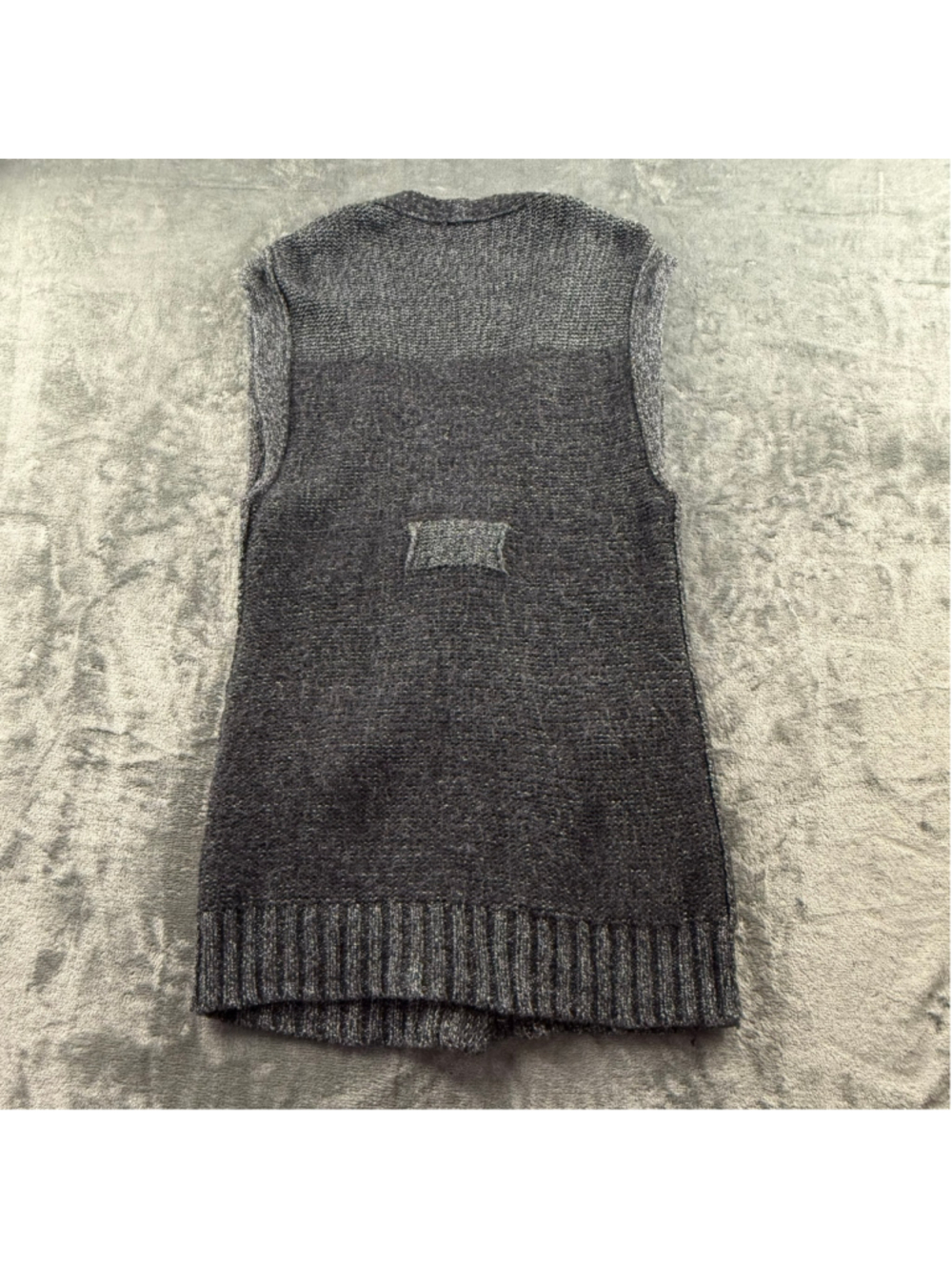 Club Monaco Vest Women S Knit Wool Alpaca Longline Academia Preppy Charcoal Grey - Picture 13 of 14